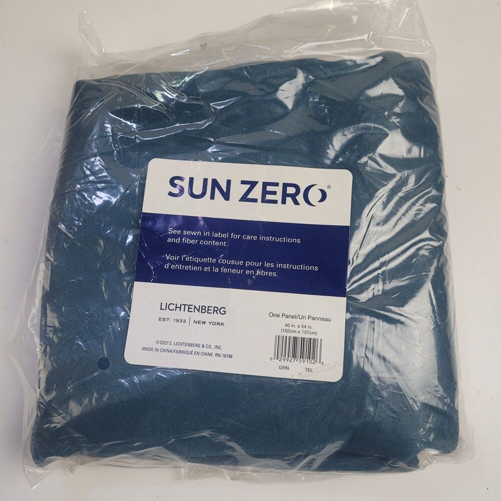 NEW Sun Zero 40 x 54 One Grommet curtain panel 'Teal' #CT30